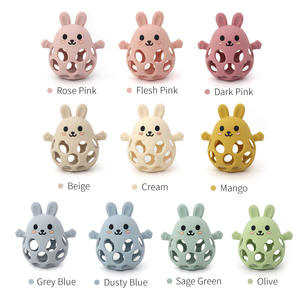 ベビー用シリコンマンハッタンボールBPAフリー歯が生えるおもちゃソフト簡単につかみやすい赤ちゃん - Product Image 3