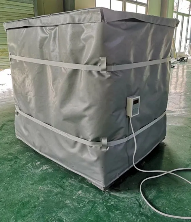 Laiyuan pemanas jaket wadah tangki Ibc fleksibel 1000 liter dengan termostat elektronik yang dapat disesuaikan