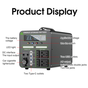 Nouvelle <span class=keywords><strong>Batterie</strong></span> Portable Tendance 2000W 540000mAh pour Stockage d'Énergie, Alimentation de <span class=keywords><strong>Secours</strong></span> AC/DC USB, Panneau Solaire, <span class=keywords><strong>Voiture</strong></span>, Extérieur, Maison, Mobile - Product Image 6