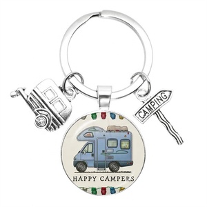 Llaveros <span class=keywords><strong>de</strong></span> Aleación <span class=keywords><strong>de</strong></span> Zinc Esmaltados con Diseño <span class=keywords><strong>de</strong></span> Caravana, Regalos para Parejas Amantes <span class=keywords><strong>de</strong></span> <span class=keywords><strong>la</strong></span> Camping, Ligeros para Viajes - Product Image 3