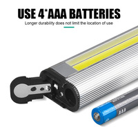 Barre lumineuse magnétique COB LED en alliage d'aluminium pour la cuisine Barre lumineuse sans fil Jumbo pour armoire
