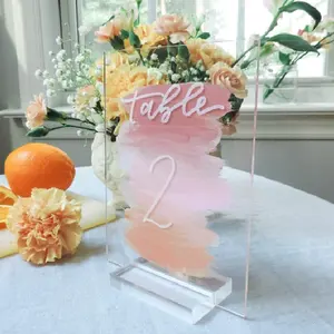 Hoa Pha Lê Tùy Chỉnh Tráng Miệng Backdrop Chào Mừng Đăng Memo Card Bảng Hiển Thị Giá Trang Trí Acrylic Bảng Số Cho Đám Cưới