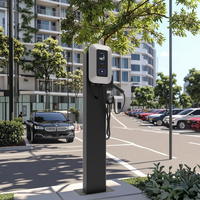 Station de recharge pour véhicules électriques NECS 7/11/22kW avec écran tactile 5 pouces, OCPP 1.6, Type 2, 16A, IP55, câble de 5m, entrée 220/380V