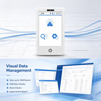Analyseur d'urine vétérinaire portable 10/15 paramètres, machine d'analyse d'urine semi-quantitative en 60 secondes pour hôpitaux vétérinaires et fermes
