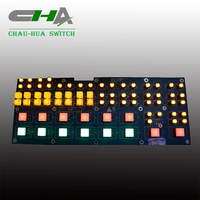 Carte PCB de bouton personnalisé CHA boutons poussoirs professionnels clavier carte PCB avec Led