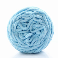 Fil Chenille Épais Volumineux 100 % Polyester 100 g/Pelote, Épaisseur 0,8 cm, pour Crochet et Tricot Manuel