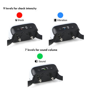 Tize शीर्ष विक्रेता 7 Levles अनुकूलित रंग बिजली के झटके और कंपन छाल नियंत्रण कॉलर सदमे कुत्ते कोई छाल कॉलर - Product Image 6