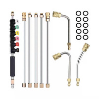 Pistolet de laveuse à haute pression baguette d'extension lavage de voiture métal Jet Lance 1/4 "connecteur rapide remplacement Lance pistolet de lavage tige propre