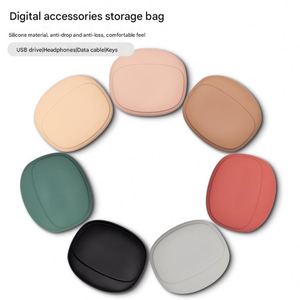 <b>Waterproof</b> <b>Silicone</b> Travel Makeup Bag Home Decor Coin Purse Cosmetic Storage Manager With Earbuds Slot - Product Image 4