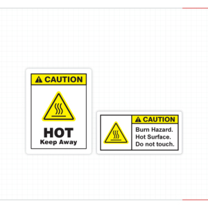 Autocollant adhésif pour machines industrielles, protection contre les risques thermiques et sécurité au travail, résistant à la chaleur, anti-rayures, finition mate - Product Image 4