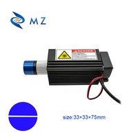 Module laser bleu haute puissance compact à focalisation réglable 450 nm avec faisceau fin 300 mW 500 mW 1000 mW pour positionnement industriel