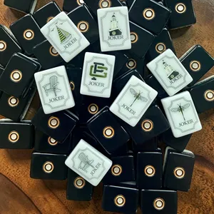 Juego de Fichas de Mahjong de Lujo Heirloom, Diseño de Libélula en <span class=keywords><strong>Barco</strong></span>, Fichas y Tapete de Acrílico para Juego Diario, Libélula en <span class=keywords><strong>Barco</strong></span> - Product Image 4