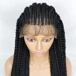 Jennifer In Stock Blend Braided Ponytail Synthetic Human Hair Wig