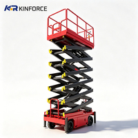 Plateforme de travail aérien mobile à ciseaux à structure robuste, machinerie de levage hydraulique pour la réparation des façades de bâtiments et la rénovation communautaire