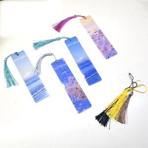 Sublimation Acrylic Bookmark Customized One Sided Printable Plastic Book Mark With Tassel