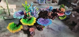 湾曲したガラス水族館の水槽水族館の装飾人工サンゴ礁の装飾 & 装飾品の水槽 - Product Image 2