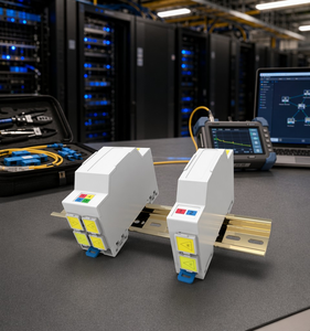 Boîtier de terminaison fibre <span class=keywords><strong>optique</strong></span> industriel DTIO sur rail DIN 1 2 4 ports SC APC LC UPC G657A2 35mm pour montage en rack de centre de données - Product Image 4