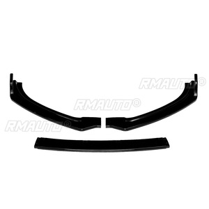 3PCS Carbon Fiber Look / Gloss Black A6 <b>Car</b> Front Bumper Lip <b>Diffuser</b> Spoiler Splitter Cover Trim for Audi A6 Sport 2016-2018 - Product Image 3