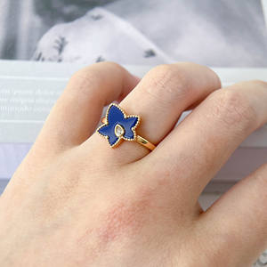 แหวนทอง 18K ชุบทองแดงประดับเพทายสำหรับผู้หญิง - Product Image 3