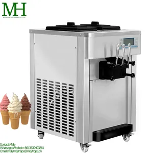 Maquina Para Hacer Helado Suave/ Maquina De Helado/ Maquina De Helado Frito/3 Saveur Américaine Molle machine à Crème glacée