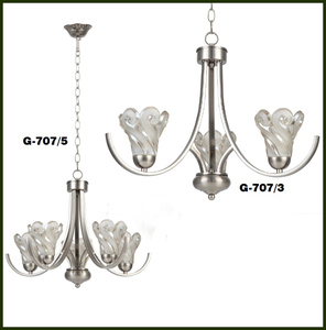 Bán buôn tối giản Nickel sắt chuỗi đèn chùm, giá thấp Hiện Đại Đèn Chùm Mặt dây chuyền đèn cho phòng khách (G-6040/5P & 3P) - Product Image 4