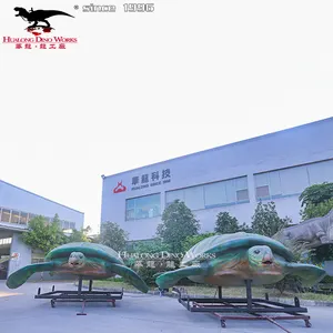 Huge handmade animatronic model life size turtle sculpture