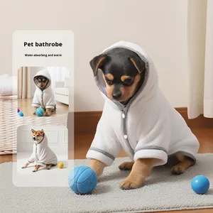 Bata de Baño Informal para Perros y Gatos, Cobertura Total, para <span class=keywords><strong>Chihuahua</strong></span>, <span class=keywords><strong>Golden</strong></span> Retriever, Secado Rápido, Absorbente, de Poliéster, Ropa Cómoda para el Baño de Mascotas - Product Image 1