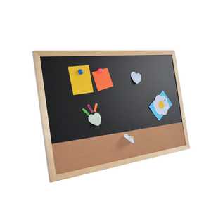 Pizarra de escritura combinada Pizarra blanca magnética y <span class=keywords><strong>tablero</strong></span> de <span class=keywords><strong>corcho</strong></span> <span class=keywords><strong>Tablero</strong></span> de borrado en seco Tablón de anuncios Marco de madera montado en la <span class=keywords><strong>pared</strong></span> - Product Image 1
