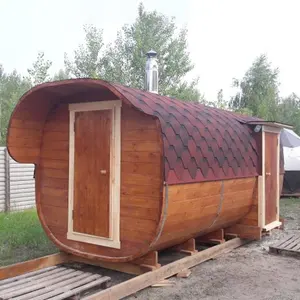 Hot Selling Cedar Outdoor Wet Steam Barrel Sauna raum Traditionelle Sauna zu verkaufen