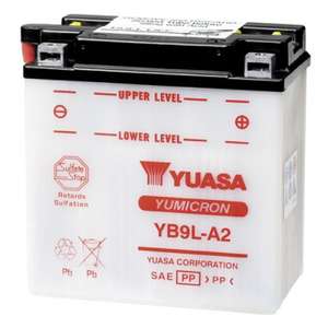 Nueva Batería de Motocicleta Yuasa Yumicron YB9L-A2 12V 9Ah 108Wh - Product Image 1