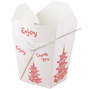 Boîtes à nouilles personnalisées, boîtes d'emballage à emporter, <span class=keywords><strong>Panda</strong></span> Express, nourriture chinoise à emporter, conteneur de pavillon avec poignée en fil métallique - Product Image 2