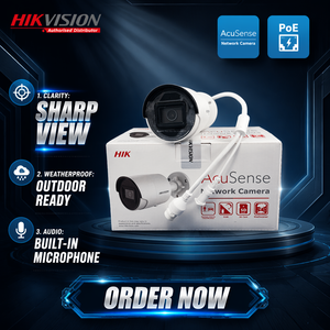 <span class=keywords><strong>กล้องวงจรปิด</strong></span> <span class=keywords><strong>Hikvision</strong></span> รุ่น DS-2CD2083G2-IU ตรวจจับความเคลื่อนไหว H.265+ ระบบจำแนกประเภทคนและยานพาหนะ ความละเอียด 8MP AcuSense แบบกระบอก - Product Image 1