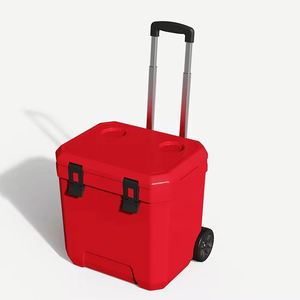 Glacière portable 24L avec poignée télescopique et roulettes – Glacière professionnelle rigide isolée, très demandée - Product Image 2