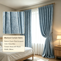 Tissu Jacquard Brocart Tissé 100% Polyester Anti-Plis Poids Moyen Teint Belle Tenue de Forme Largeur 98 pouces pour Rideaux de Maison - Vente en Gros Usine