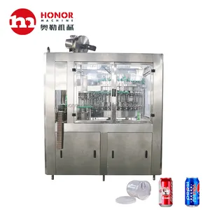 Aluminum Tin Soda Drink Canning Filling Sealing Making Machine Carbonated Beveage Cola Cans Production Line