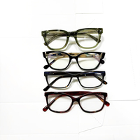 Montura de Gafas Ópticas de Acetato Sólido de Moda, Montura Completa Hecha a Mano, Diseño Tortoise Clear Cat Eye, Montura de Gafas Graduadas Unisex para Hombre