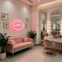 Enseigne lumineuse LED personnalisée en forme de lèvres rouges, néon vintage, forme de lèvres sexy, lampe murale étanche pour la décoration esthétique de la maison et de la chambre