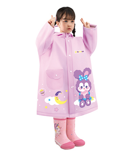 Adorable Impermeable Transparente de EVA para Niñas con Capucha y Bolsa a Juego, Diseño de Dibujos Animados Kawaii para Días Lluviosos, Logotipo Personalizado - Product Image 2