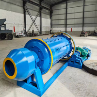 Broyeur à billes à moteur AC 900*1800 pour l'exploitation minière et le traitement de la poudre de pierre de ciment, haute capacité 2t/h