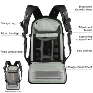 Bolsa de Cámara Digital Más Popular, PULUZ, Impermeable, para Exteriores, para Laptop, DSLR, Bolsa para Fotos, Mochila para Cámara <span class=keywords><strong>Canon</strong></span> - Product Image 5