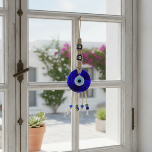 VERRE EVIL EYES MACROME ORNEMENT Nouveauté & Creative Home Décoration Hauteur 38 cm - Product Image 3