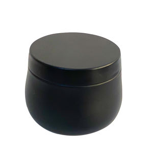 Роскошные матовые черные банки для свечей с металлическими крышками под золото и серебро, пустые контейнеры для свечей - Product Image 6