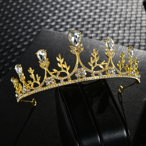 Corona de novia americana Europea tocado de boda con cristal para aniversario princesa cumpleaños coronas diademas accesorios para el cabello - Product Image 6