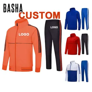 High Quality Wholesale Light blank Training Clothes Team Sports Jacket Men Long Sleeve Football Custom Soccer Jersey Set