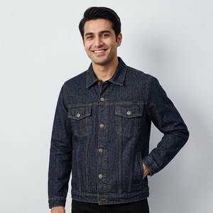 Customizable Denim <b>Jacket</b> for <b>Men</b> Vintage Blue Cotton Winter Coated XS Size Available Wholesale Outerwear - Product Image 1