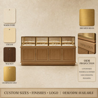Ensemble de présentoirs à bijoux en bois sur mesure avec vitrine murale, comptoir et armoire verrouillable – Vente en gros