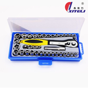 Bộ Ổ Cắm Cờ Lê Mô-men Xoắn 38 Trong <span class=keywords><strong>1</strong></span>, Bộ Công Cụ Cờ Lê Vặn Vít <span class=keywords><strong>3</strong></span>/<span class=keywords><strong>8</strong></span> Inch/Số Liệu, Bộ Dụng Cụ Cầm Tay Sửa Chữa Xe Hơi - Product Image 2