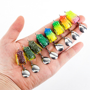 Usine en gros <span class=keywords><strong>16</strong></span> couleurs MINI cuillère et grenouille leurres 3g 25mm corps creux grenouille leurre doux grenouille appât - Product Image 3
