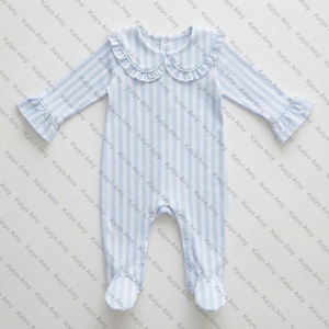 Pigiami in Cotone per Bambini Inverno 2026, Set Blu a Righe per Ragazzi e Ragazze, Abbigliamento Coordinato per Famiglia - Product Image 3