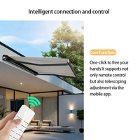 Aluminium kontrol Awning luar ruangan, kain akrilik naungan jendela kaset penuh rol buta vertikal dapat ditarik